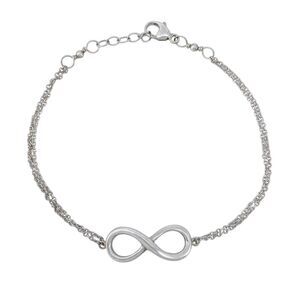 Vintage Sterling Silver 925 Infinity Symbol Bracelet 6"-7"
